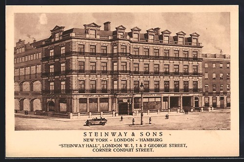 Ansichtskarte london steinway - ansichtskarte,