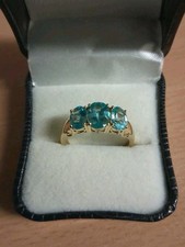 9 kt Gold Ring PARAIBA APATIT
