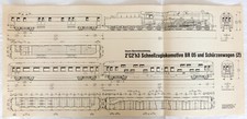 Nachlass-Toller alter Bauplan Eisenbahn Schnellzug BR 05-1:87-Selten-Ansehen