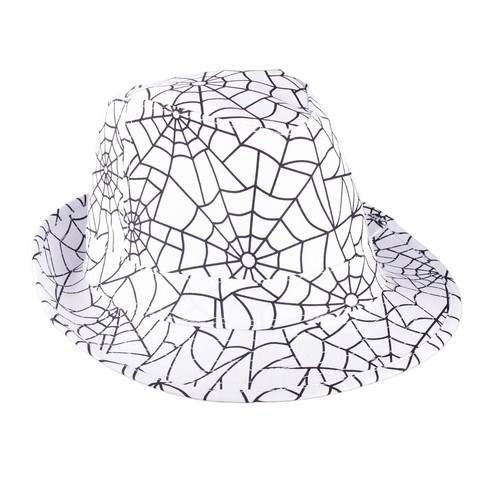 Hut spinnennetz weiß unisex - spinnennetz,