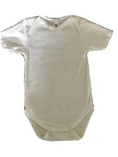 Baby Club Strampler Baumwolle 98 Ripp Body Weiss C&A Kurzarm
