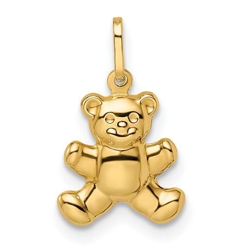 14k gelbgold poliert gepuffter - 14k,