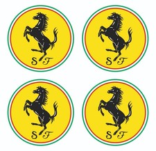 Ferrari Aufkleber 4X6cm Sticker Logo Tuning Wasser Dicht Wärme Schutz Wetterfest