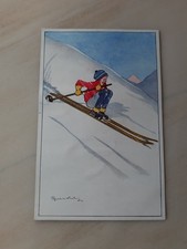 alte AK Skifahrer Abfahrt Edition Photoglob Zürich Schweiz um 1925