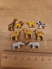 9 Playmobil Miniatur Tier Figuren Zebra Löwe Kamel Giraffe Nashorn Micro Format