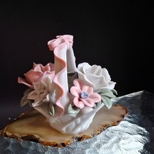 Porzellan rosen körbchen alt - ,