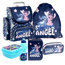 Disney Stitch Angel 6 tl Set Tornister Ranzen Schulranzen Federmappe Federtasche