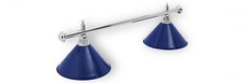Billardlampe Lampe Leuchte BLUE LIGHT 2-fl blau-silber Billard Beleuchtung