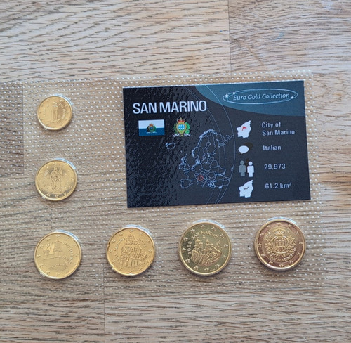 San marino euro mini - euro, mini-goldsatz