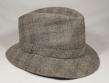 True Vintage Wegener Herrenhut Hut Trilby 20er 30er Jahre kariert Theater Film