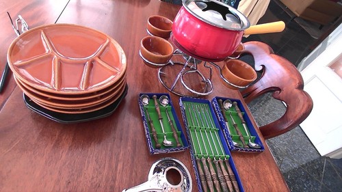 Fondue set vintage - fondue, 70er