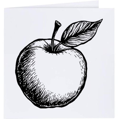 Grußkarten apfel mit - grußkarten, "apfel
