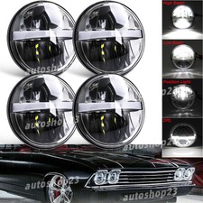 4PC 5 3/4" 5.75" Projector LED Headlight DRL Hi/Lo Beam Fit For Ford Gran Torino