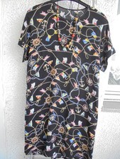 Kleid mit maritimem Muster Gr