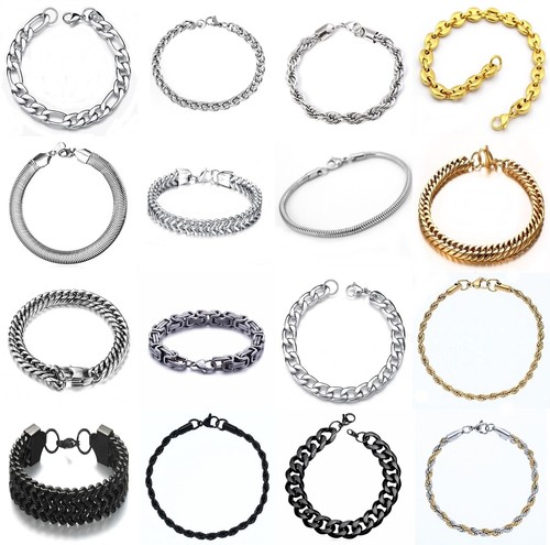 Edelstahl armbänder massiv - edelstahl,