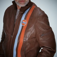 Grandprix Originals - Gulf Stripe Blouson choco  Gr. S+XXL reg. VK-Preis 369,- €