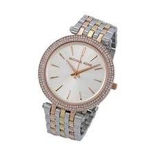 Damenuhr Kors Darci Edelstahl MK3203 Dreifarbige Armbanduhr 39 mm Neu Mit Box