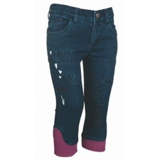Reithose -Piccola Denim- Silikon-Kniebesatz jeansblau hkm 10634  Neu