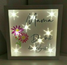 Mama Du bist die Beste! Leuchtrahmen Lichtrahmen Bilderrahmen Geschenk Muttertag