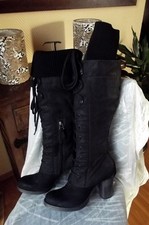 Annette Görtz Stiefel Overknees O. Kniehoch Variabel Schwarz Matt G40 Ungetragen