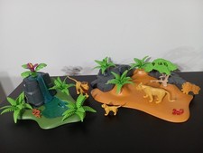PLAYMOBIL KONVOLUT WASSERFALL VEGETATION LÖWEN TIERE SAFARI DIORAMA DSCHUNGEL...