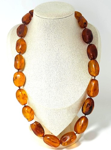 Antike bernstein kette cognac - antike,