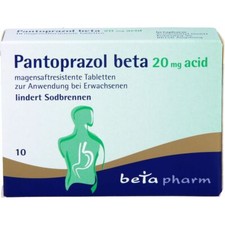 PANTOPRAZOL beta 20 mg acid magensaftres.Tabletten 10 St PZN15785283