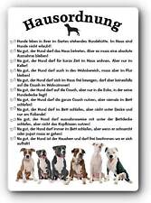Warnschild - 20x30cm -  Hausordnung American Staffordshire Terrier