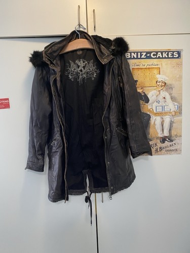 Damen lederjacke parker - damen,