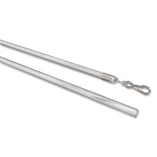 Schleuderstab / Gardinenstab Kunststoff transparent m. Verschlusshaken