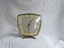 Hermle Tischuhr Kaminuhr Mechanisch Messing Design Vintage Uhr 50er