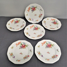 Rosenthal Classic Rose Maria Sommerstrauß 6 Speiseteller Essteller Ø ca.24,5 cm