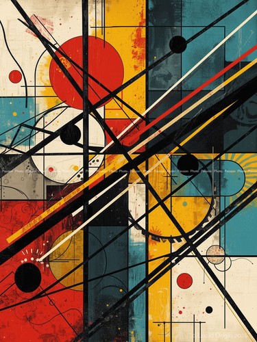 Geometrisches bauhaus - a4,