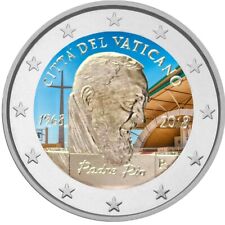 2 Euro Gedenkmünze Vatikan 2018 Padre Pio mit Farbe / coloriert / Farbmotiv