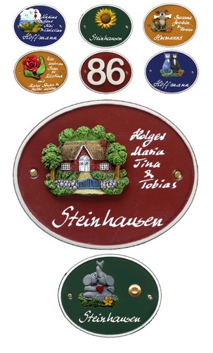 Kunststein-Keramikschild-Türs