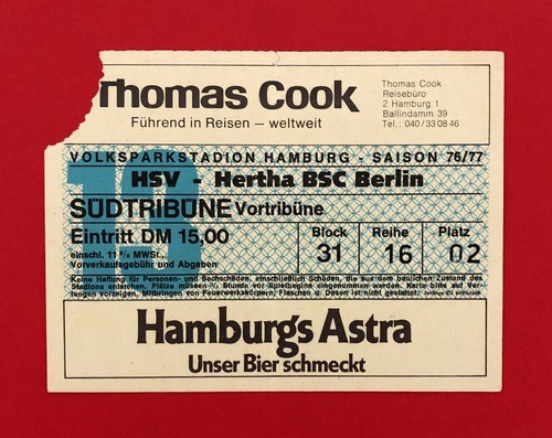 Fußball eintrittskarte hsv - eintrittskarte,