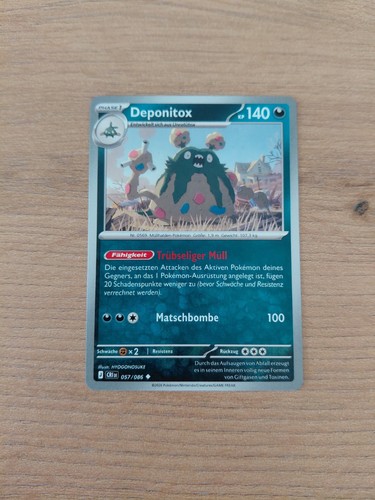 Pokémon karte deponitox - karte,