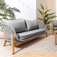 Gartenlounge Set ROPE - grau -