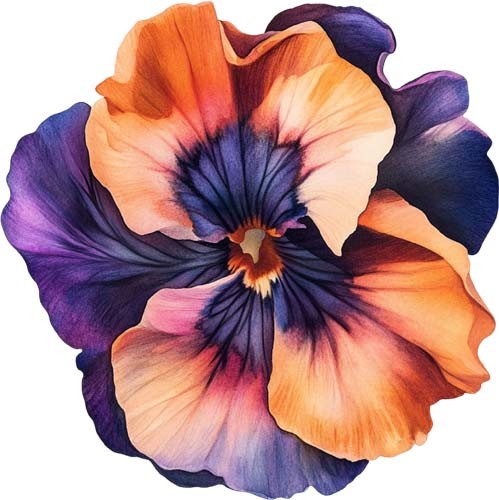 Bunte viola blume rose - bunte,