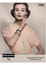 50er Jahre Vintage Strickanleitung für ein Bolero Sakko in vier Größen