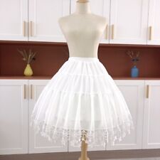 Damen Lolita Rock Petticoat Crinoline Abendkleid Unterrock Star Cosplay Retro