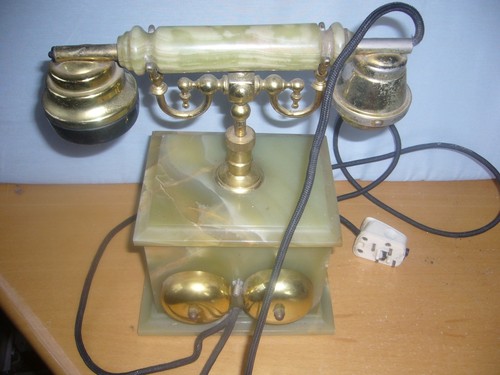 Nostalgisches telefon marmor - telefon,