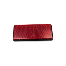 Rot selbstklebender Hella Reflektor 90x45mm, e-Prüfzeichen für Moped & Motorrad