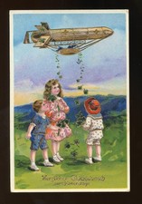 ZEPPELIN FARBIGE POSTKARTE