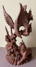 Asiatische Holzskulptur "Adler