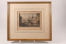 Stahlstich Königsbrücke Alexanderplatz Berlin v. Würbs Kolb ~1850 handkoloriert