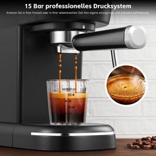 Espresso Maschine Kaffeemaschine Milchaufschäumer Siebträger Cappuccinomaschine