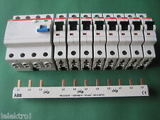 8x ABB S201 B16 +1 FI Schutzschalter 40A  F204A-40/0,03 + Phasenschiene SET
