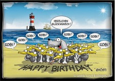 Lustige Postkarte Birthday Hösti-Postkarte