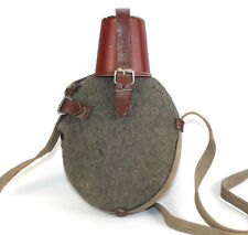 Alte DDR Feldflasche NVA KVP Trinkflasche Alu Aluminium Becher Filzbezug